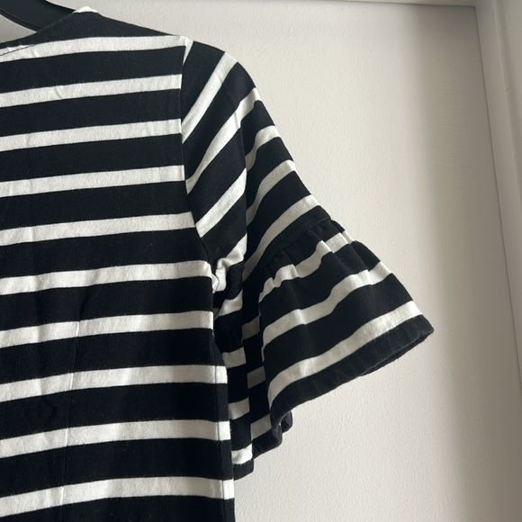 J.Crew Factory Size XS Striped Dress with Flutter Sleeves - Picture 14 of 17